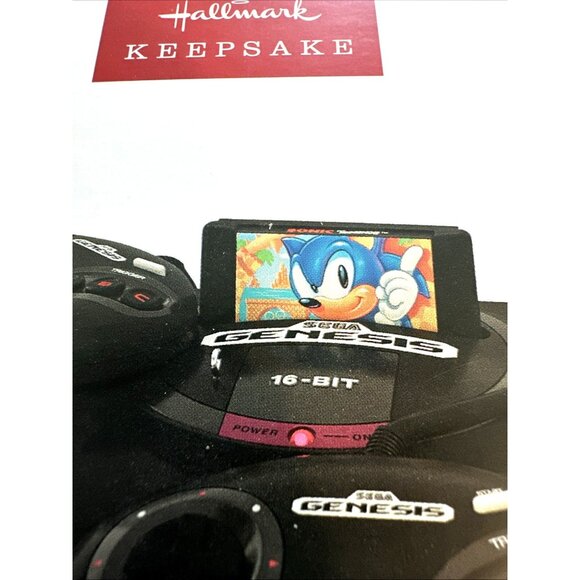 Hallmark Keepsake Ornament SEGA GENESIS CONSOLE Sonic Hedgehog Light & Sound NEW - Picture 2 of 6